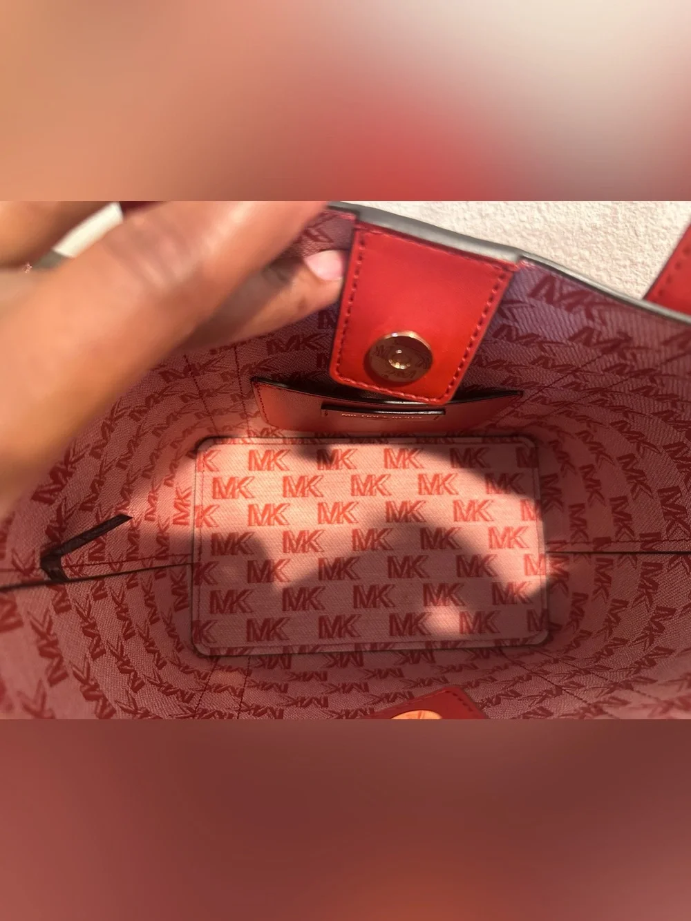 Michael Kors structured pebbled